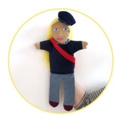 Bespoke Likeness Puppet woman in black shirt