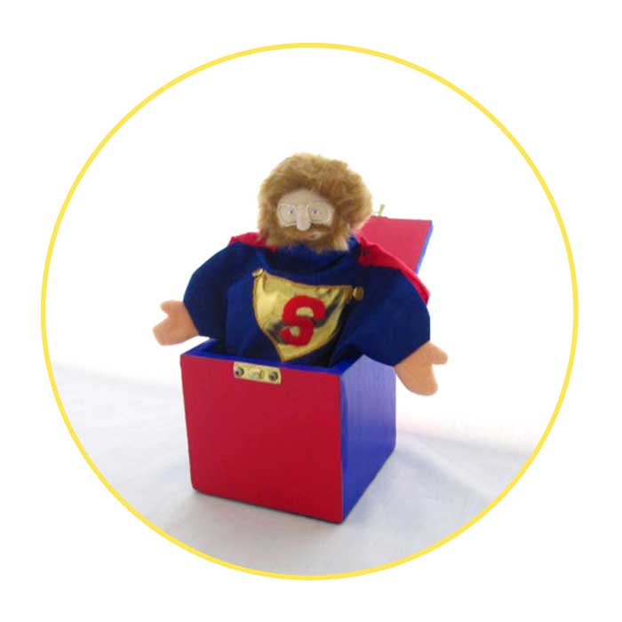 Personalised Jack in the Box - Superhero