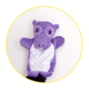 Glove puppet purple dragon