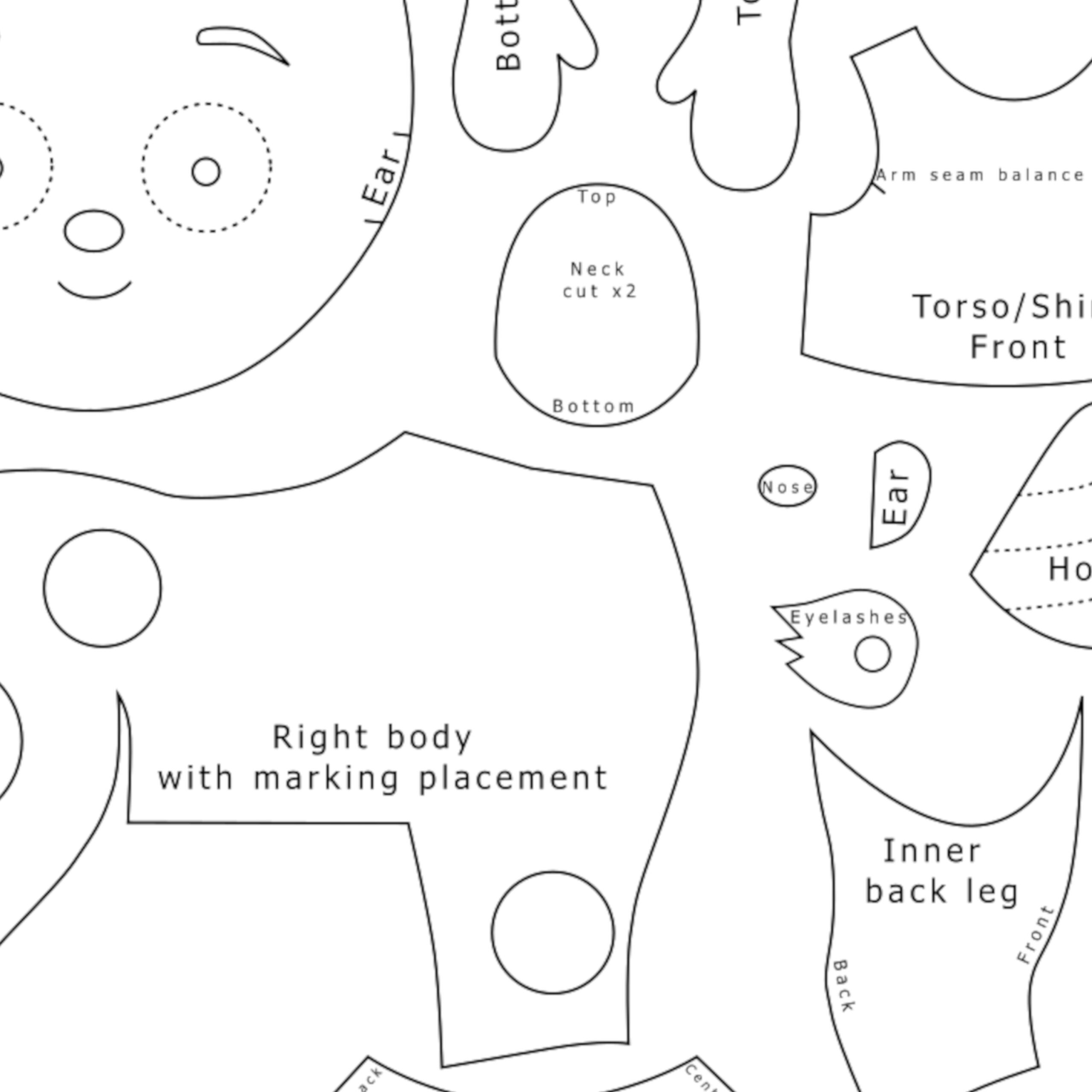 soft toy production pattern example
