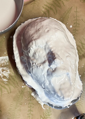 plaster mould for latex puppet head