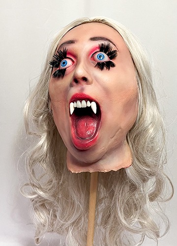 female vampire latex puppet for a theatre show.